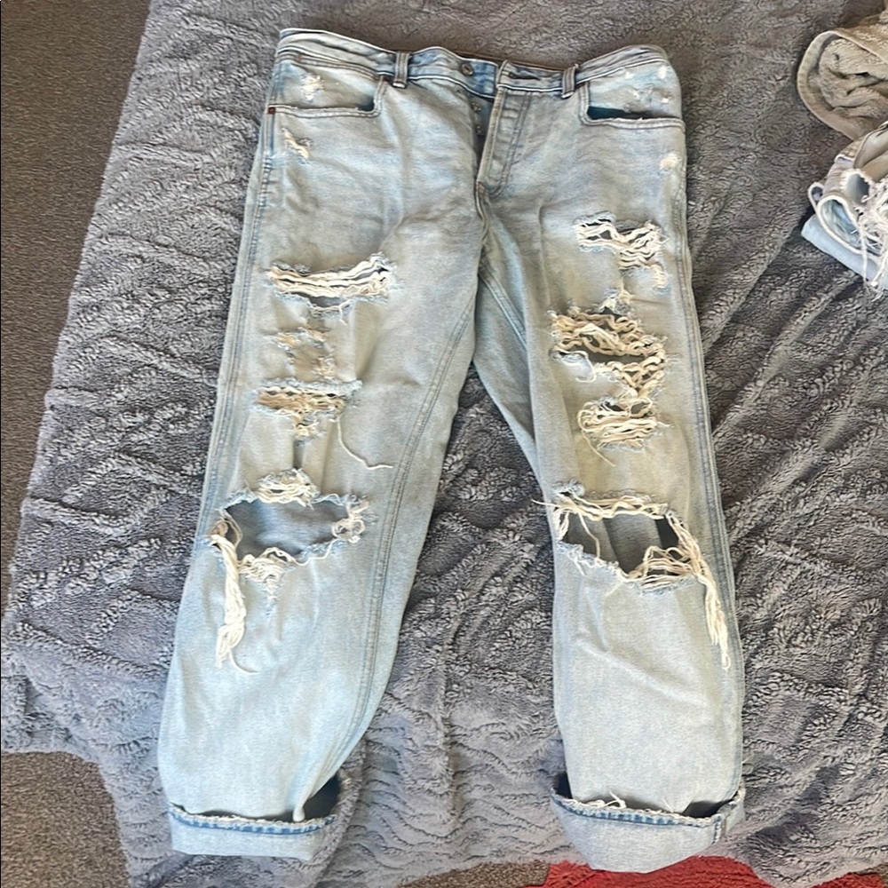 Women’s Distressed Light Blue Jeans